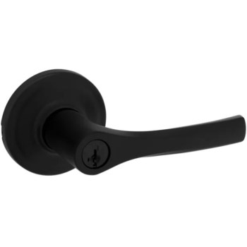 Kwikset Henley Entry Lever, Matte Black - SmartKey