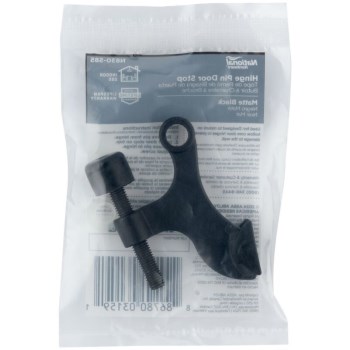 National Hinge Pin Door Stop, Matte Black