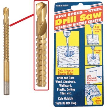 Mayhew Drill Saw Bit Set, Titanium Nitride - 3pc