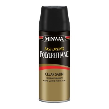 Minwax Fast-Drying Polyurethane Spray, Clear Satin - 11.5 oz