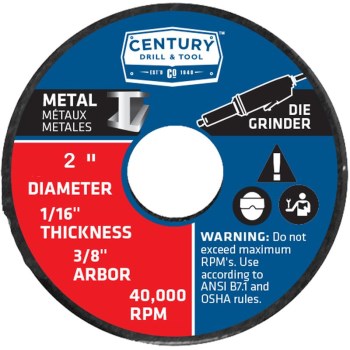 Century Metal Cutting Wheel, 2" x 1/8" (3pk)