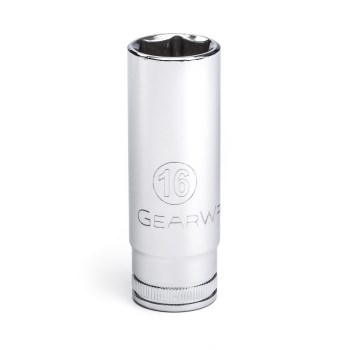 GearWrench Deep Socket - 3/8" Drive, 6-Point Metric, 16mm