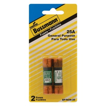 Cartridge Fuse, One-Time Use, Carded - 25 Amp