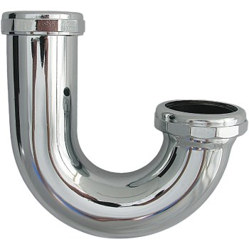 Larsen Satin Chrome Kitchen Drain J-Bend, 22 Gauge   1-1/2"