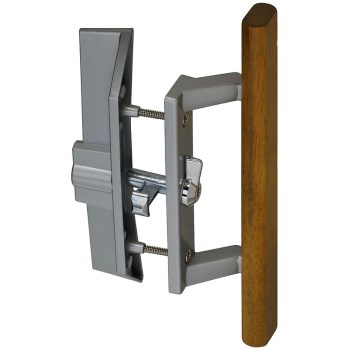 Patio Door Handle Lock Set ~ Aluminum Finish
