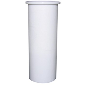 PVC Flanged Tailpiece, White  1-1/2" x 8"