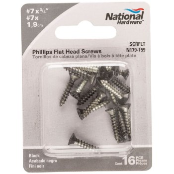 Wood Screws,  Flat Head Phillips ~ #7 x 3/4"