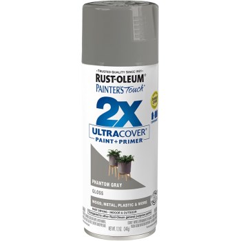 Rust-Oleum 2X Spray Paint  Phantom Gray Gloss   12 oz
