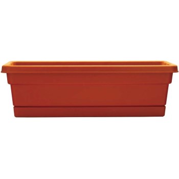 Window Box Planter, Terra Cotta ~ 23-3/4" L x 8" W x 6-1/2" D