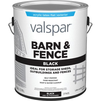 Valspar McCloskey Barn & Fence Paint  Flat Black   1 Gal