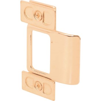 Adjustable Door Strike, Brass Plated - 2-Piece