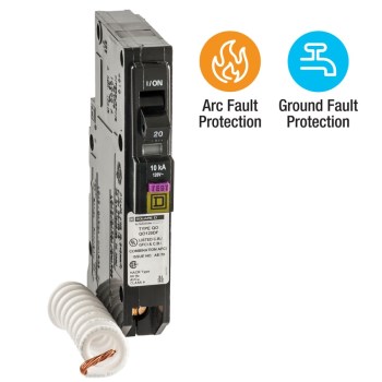 Square D Single-Pole Dual Function Breaker - 20 Amp