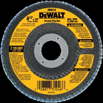 DeWalt Type 29 Flap Disc - 120 Grit, 4-1/2"