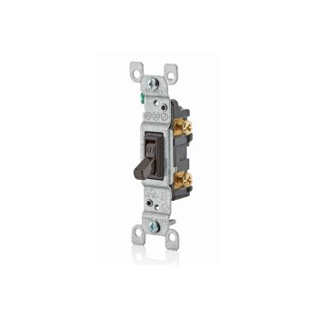 Quiet Switch, Grounded - 15 Amp, Brown
