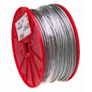Uncoated Cable on Reel, Galvanized - 1/8" x 500 Ft