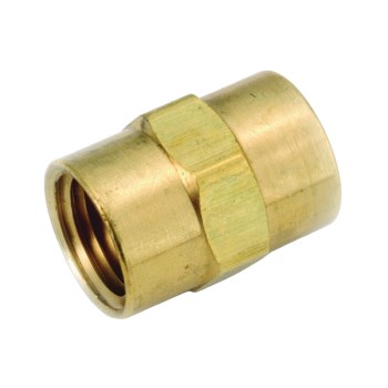 Anderson Metals Lead Free Brass Coupling - 3/8" FIP
