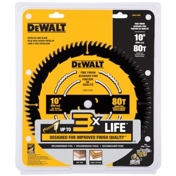 Fine Finish Saw Blade, Carbide - 10", 80T