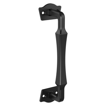Rustic Modern Gate Pull, Black - 9-13/16"