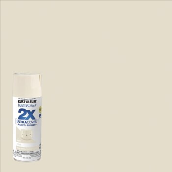 2X Ultra Cover Spray Paint  Ivory   Gloss  12 oz