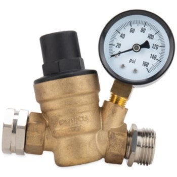 Camco Adjustable Brass RV Water Pressure Regulator