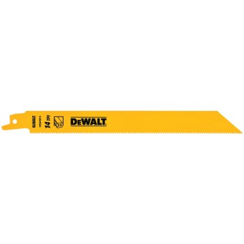 Reciprocating Saw Blade, 8", 14 TPI - 5-Pack