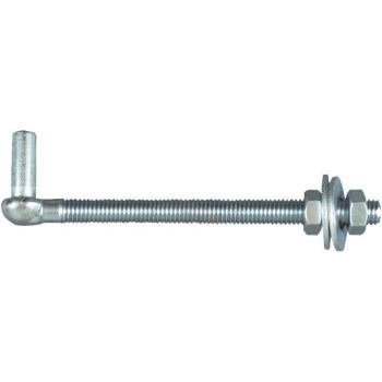 Zinc Bolt Hook ~ 3/4" x 10"