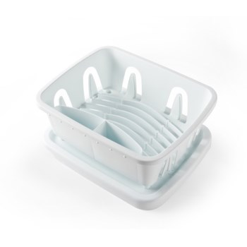 Mini Dish Drainer,  White ~ Approx: 9.50" x 11.69" x 4.75"