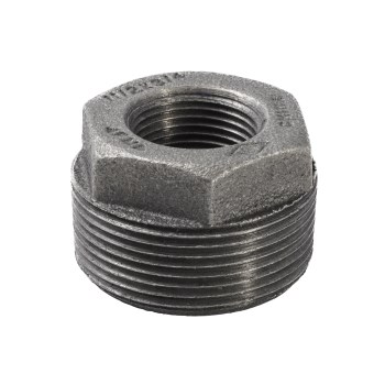 Anvil/Mueller Malleable Hex Bushing, Black - 2" x 1-1/4"