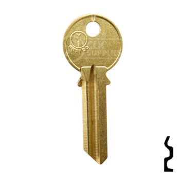 Yale Y1 Brass Key Blank - 5 Pin