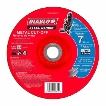 Diablo Metal Cut-Off Disc for Circular Saw   7" x 1/8"