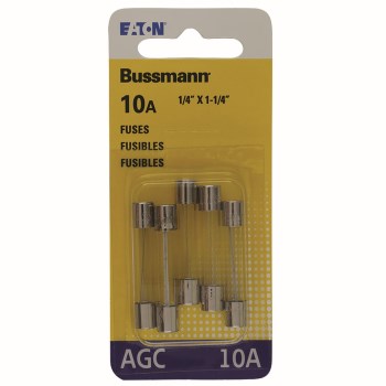 AGC Glass Tube Fuse - 10 Amp, 5pk