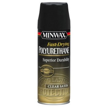 Minwax Fast-Drying Polyurethane Spray, Clear Satin - 11.5 oz