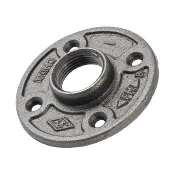 Anvil/Mueller Malleable Iron Floor Flange, Black - 1"