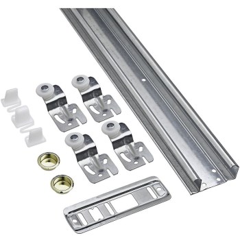By-Pass Door Hardware Kit, Galvanized Finish - 72"