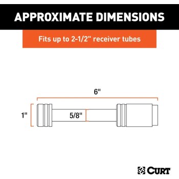 Curt Hitch Lock, Barbell, Chrome - 5/8", Fits 2" or 2-1/2" Receiver