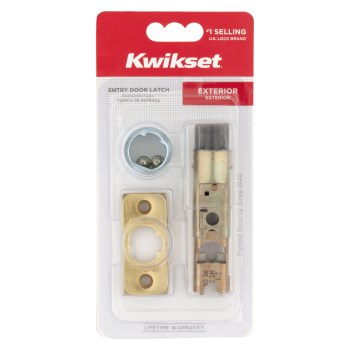 Kwikset 6-Way Adjustable Deadlatch, Polished Brass