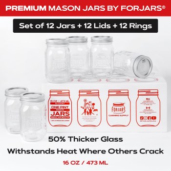 Forjars Regular Mouth Mason Jars 16 oz 