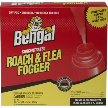 Bengal Concentrated Roach & Flea Fogger Pack ~ 2.7 oz Cans