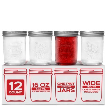 Forjars Wide Mouth Mason Jars, 16 oz 