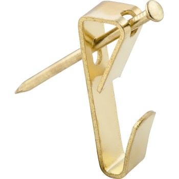 Picture Hanger, Brass - 100 Lb, 2pk