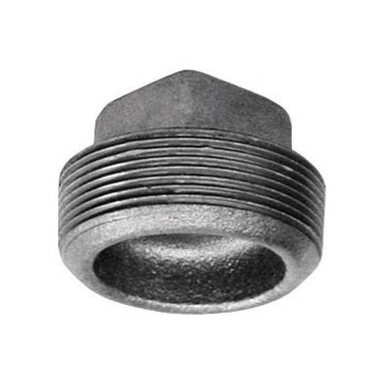 Square Head Plug, Black Steel - 1-1/4"