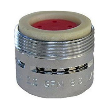 Dual Thread Slotted Aerator, Chrome Plated Brass