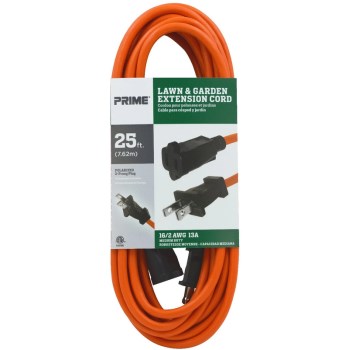 16/2 Extension Cord, Orange - 25 Ft