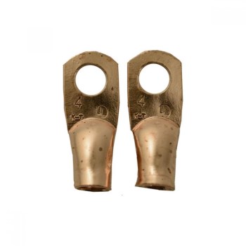 K-T Industries Copper Cable Lug - 4/0 Gauge x 1/2" Stud, 2pk