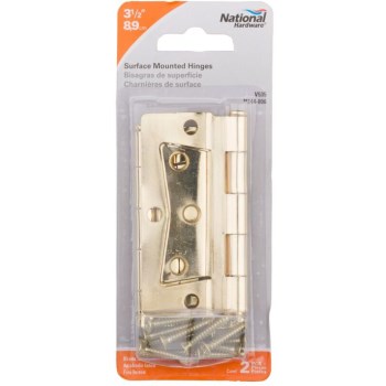 Brass N-M Hinges, Visual Pack 535 3-1 / 2 inches 