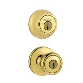Kwikset Tylo Combo Lockset   Polished Brass