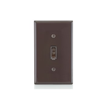 Quiet Switch, Grounded - 15 Amp, Brown