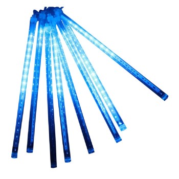 Santa's Forest LED Meteor Shower Lights, Blue - 8pk