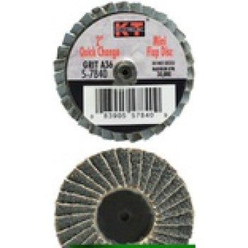 K-T Industries Mini Flap Disc, Zirconia - 2", 36 Grit