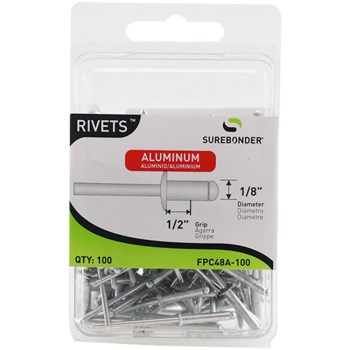 FPC Surebonder Aluminum Blind Rivet, 1/8" - Long, 100ct